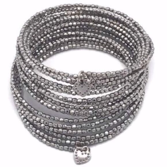 Stella & Dot Silver Bardot Spiral Bangle Bracelet - Picture 5 of 9